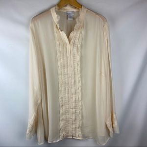 Soft Surroundings Sheer Lace Shirt 3X